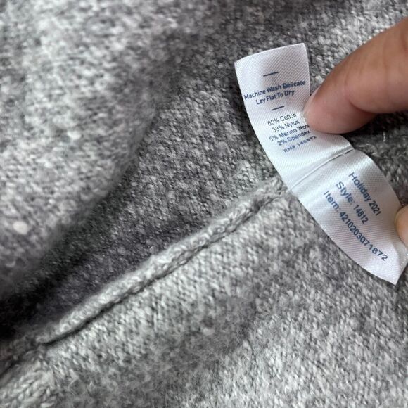 Marine Layer Cardigan Women L Quinn Duster Cardigan Frost Grey Open Long Soft - Picture 6 of 12